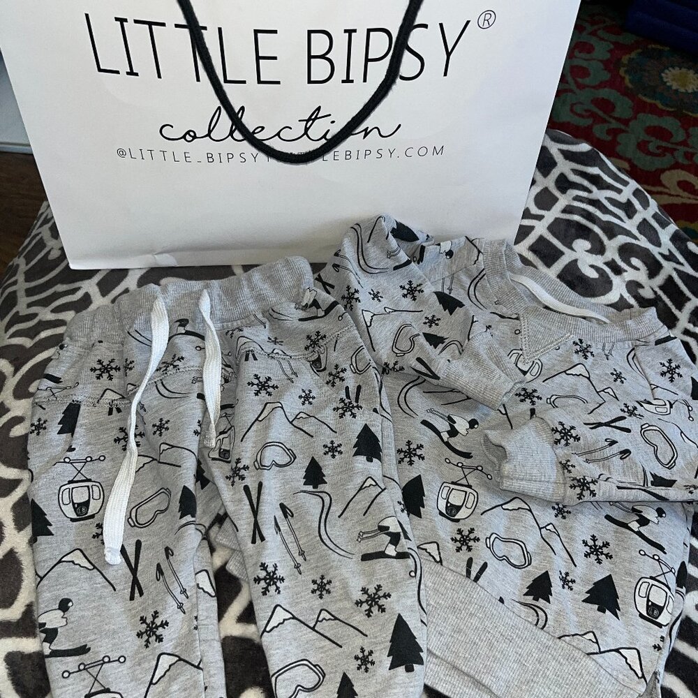 Little Bipsy Grey and Black Kids Matching Set